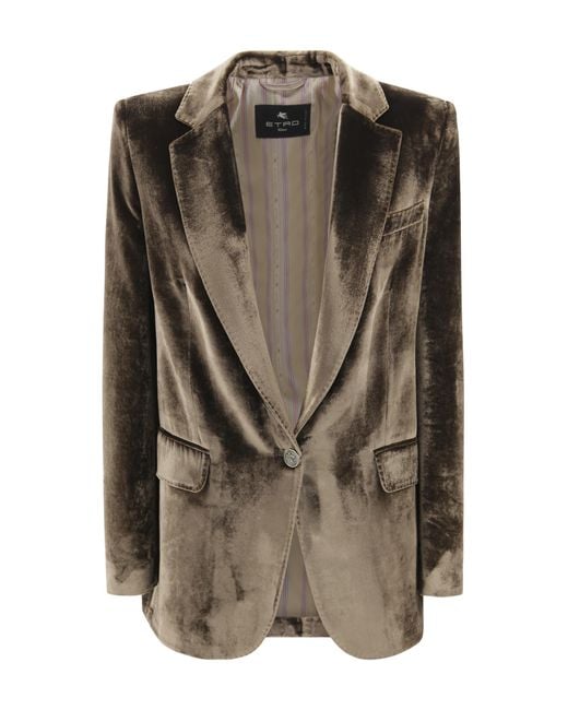 Etro Brown Jackets Viscosa