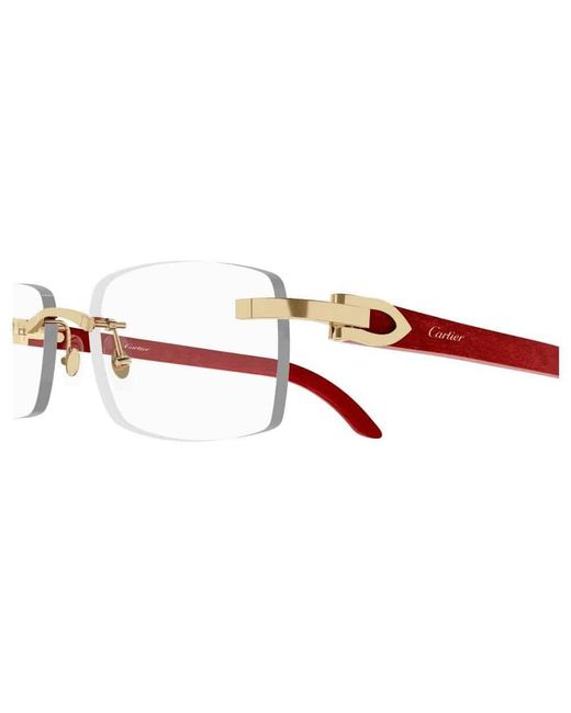 Cartier Red Ct0052O-006Gold--Transparent