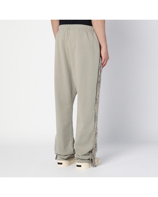 Fear Of God Gray Paris Sky Fringed Jogging Trousers for men