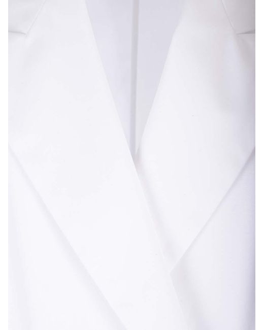 Dries Van Noten White Relaxed Fit Unlined Blazer