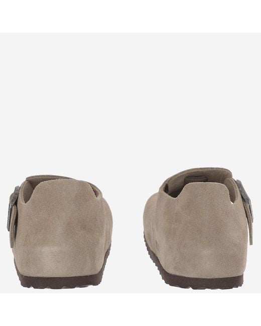 Birkenstock Natural Mules London Suede Leather Sandal