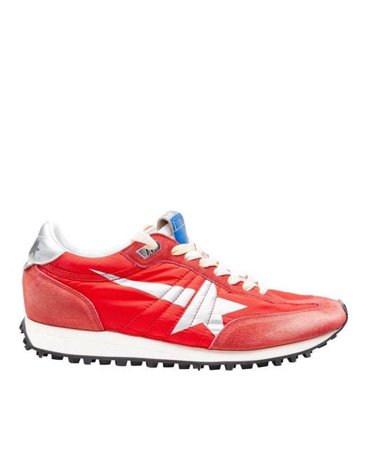 Golden Goose Deluxe Brand Red Nylon And Suede Sneakers for men