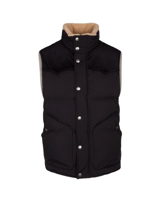 Brunello Cucinelli Black High-neck Padded Vest for men