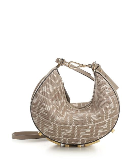 Fendi Metallic Graphy Mini Hobo Bag