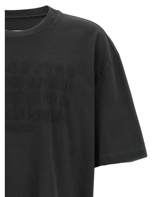 Maison Margiela Black Used 'Numeric Signature Mm6' T-Shirt for men