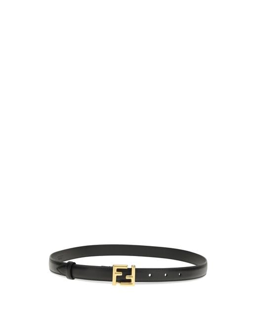 Fendi White Ff Logo Belt Calf Leather Bos Taurus E Braces