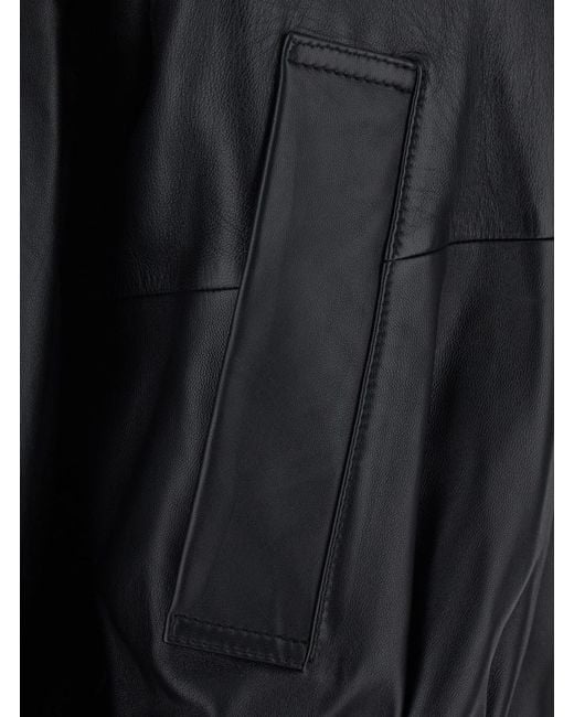 Rohe Black Blouson Jacket Lamb Leather Coat