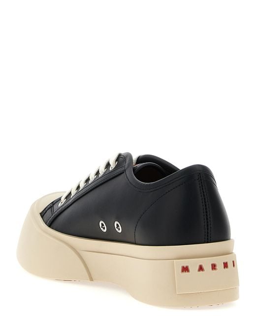 Marni White Calfskin Low Top Sneakers for men
