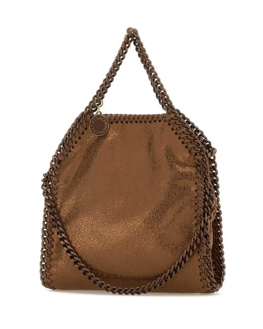 Stella McCartney Brown Bronze Shaggy Deer Mini Falabella Handbag