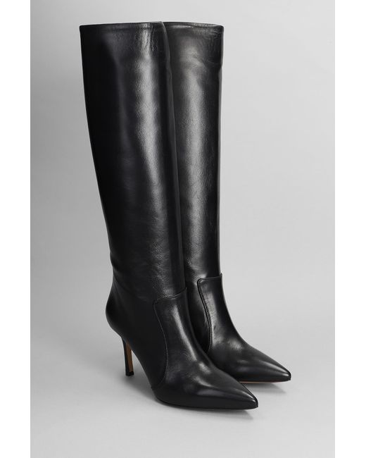 The Seller High Heels Boots In Black Leather | Lyst