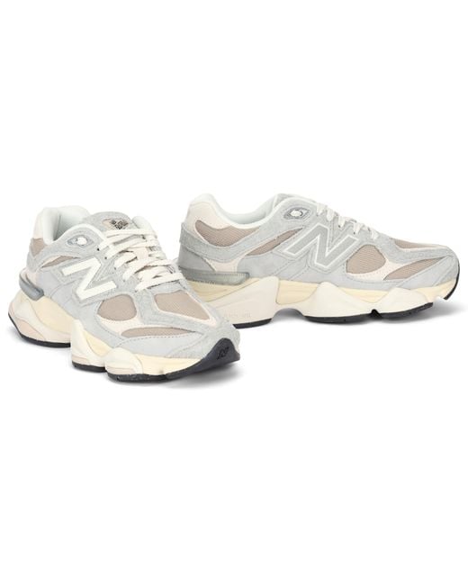 New Balance White Sneakers 9060 Suede Inserts Lone Star