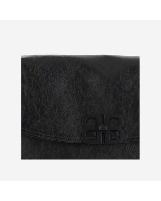 Balenciaga Black Flap Bag Bb Soft Medium Leather