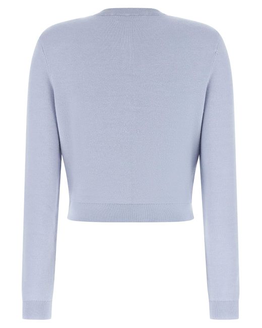 Self-Portrait Blue Polyester Cardigan Clothing