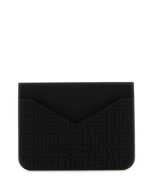 Givenchy Black Printed Leather Cardholder for men