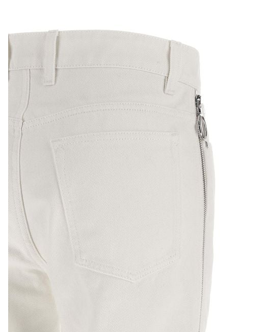Rabanne White Zip Jeans Cotton