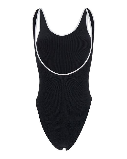 Hunza G Black 'Faye' Swimsuit With Contrasting Edges