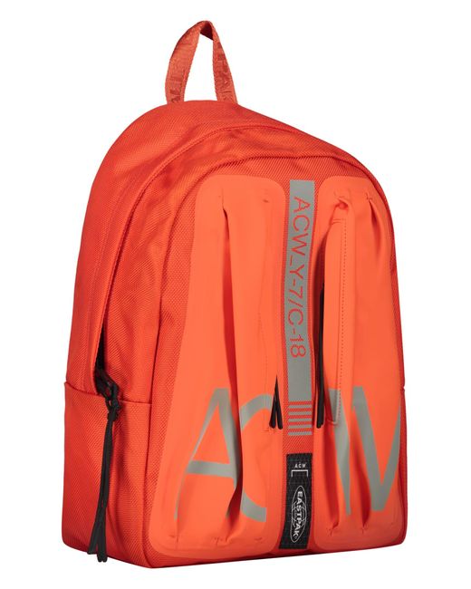 A_COLD_WALL* Orange Logo Print Backpack for men