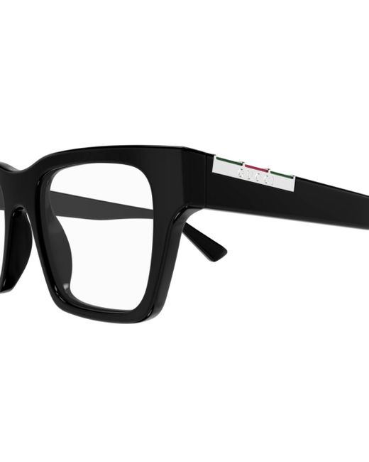 Gucci Black Square Frame Glasses for men