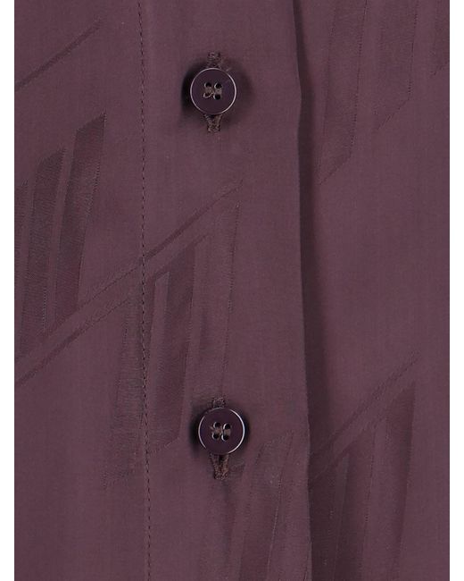 The Attico Purple 'kota' Oversized Shirt