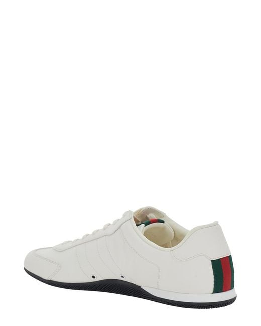 Gucci White Sneakers Elan New Leather Calf Trainers for men