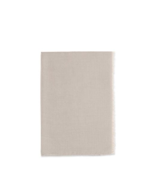 Max Mara White Silk Scarf