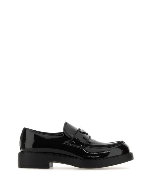 Prada Black Leather Loafers for men