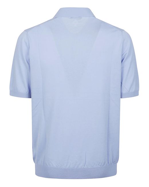 Ballantyne Blue Short Sleeve Polo Shirt for men