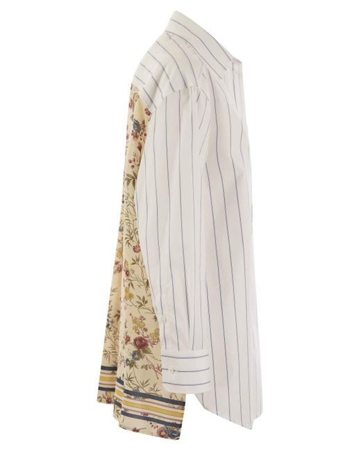 Weekend by Maxmara White Corolla Cotton And Silk Back Shirt