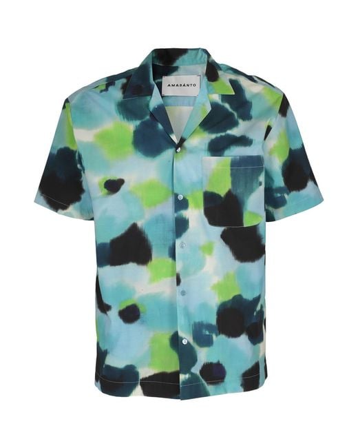 Amaranto Green Shirt Cotone Camicia for men