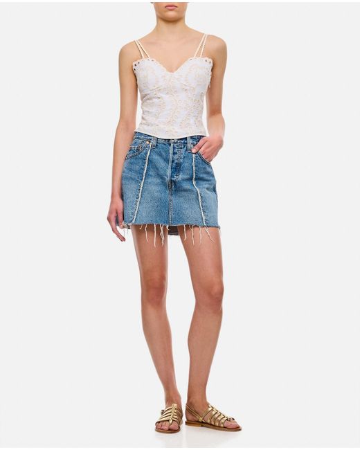 Levi's Blue Recrafted Icon Denim Skirt
