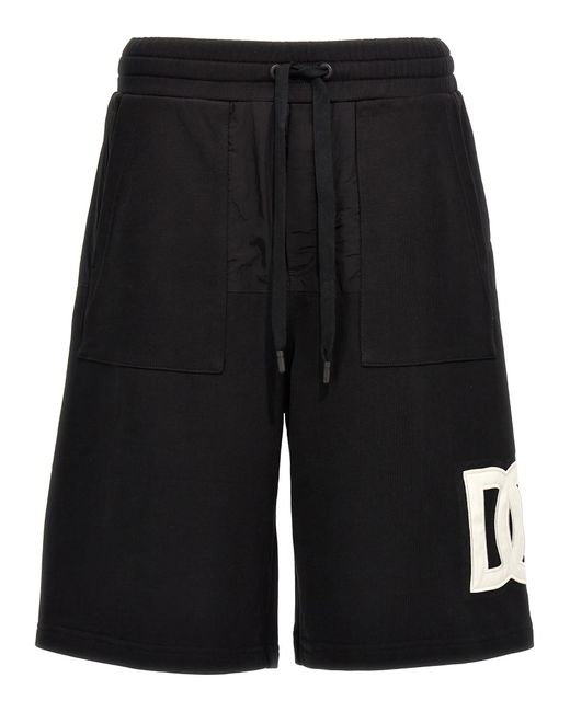 Dolce & Gabbana Black Logo Bermuda Shorts Bermuda, Short for men