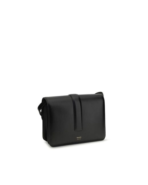 Khaite Black Calf Leather Bos Taurus Shoulder Bag
