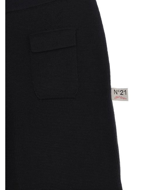 N°21 Black Pants Girls Wool-Acrylic Wool Acrylic Trousers