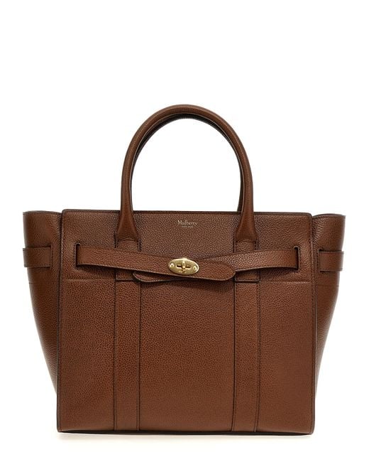 Mulberry Brown Bovine Leather Tote Bag