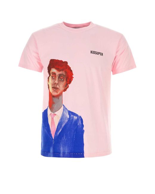 Kidsuper Pink Cotton T-Shirt for men