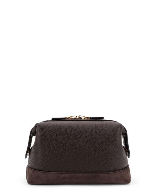 Tom Ford Logo-Patch Zipped Clutch Bag in Black for Men | Lyst