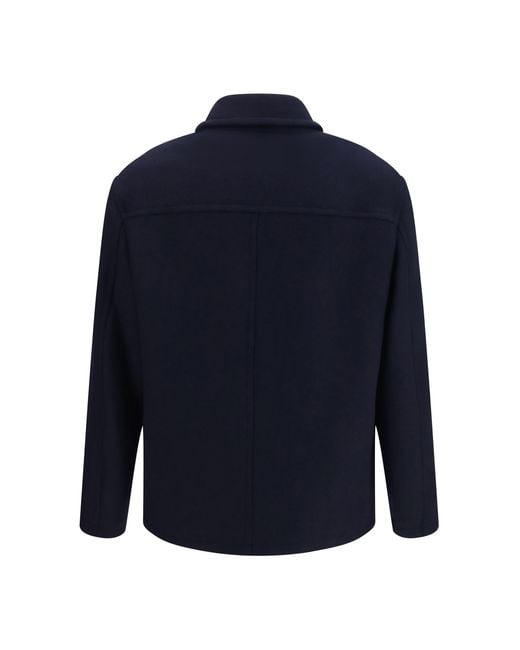 Brooksfield Blue Wool Work Jacket Knitwear for men