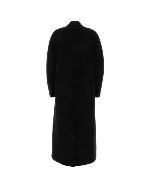 Alexander McQueen Black Wool Blend Oversize Coat