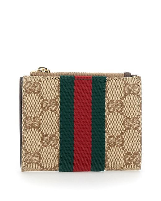 Gucci Natural Wallet Gg Canvas
