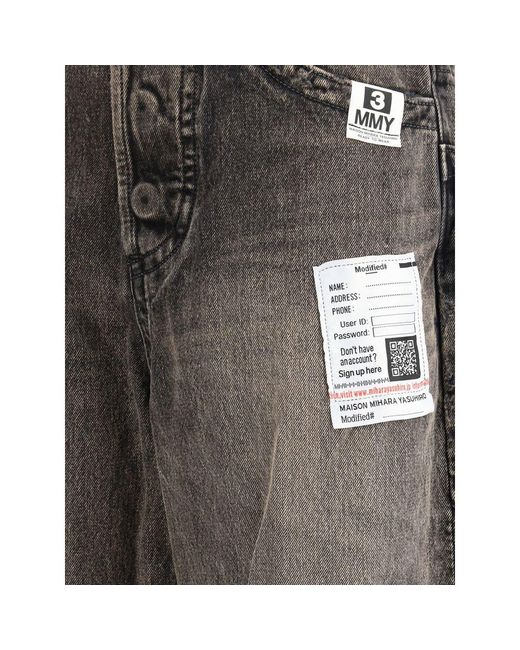 Maison Mihara Yasuhiro Gray Black Cotton Jeans Denim