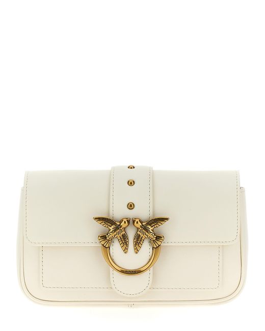 Pinko Natural Pocket Love One Leather Bag