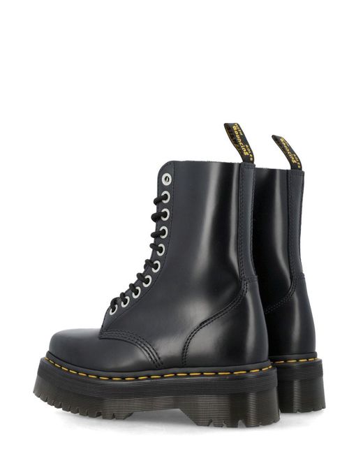 Dr. Martens Black 1490 Quad Squared Leather Boots