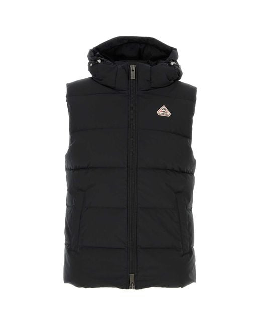 Pyrenex Black Polyester Spoutnic Sleeveless Down Jacket for men