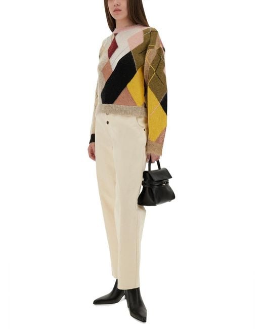 Moschino Natural Straight Fit Jeans Cotton