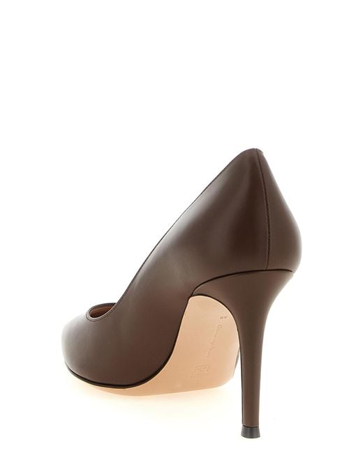 Gianvito Rossi Brown Calfskin High Heel Pumps