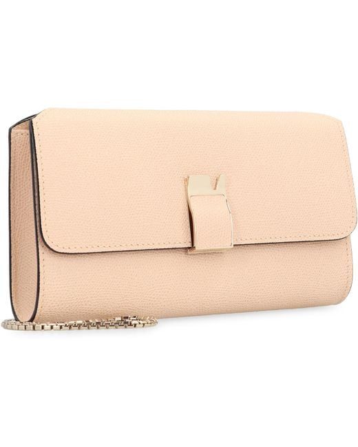 Valextra Natural Nolo Leather Clutch Calf Bags
