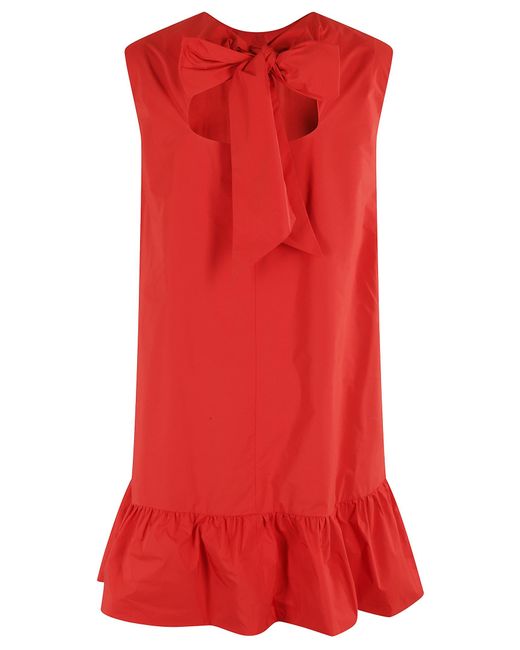 Essentiel Antwerp Red Hibernate Ruffle Mini Dress