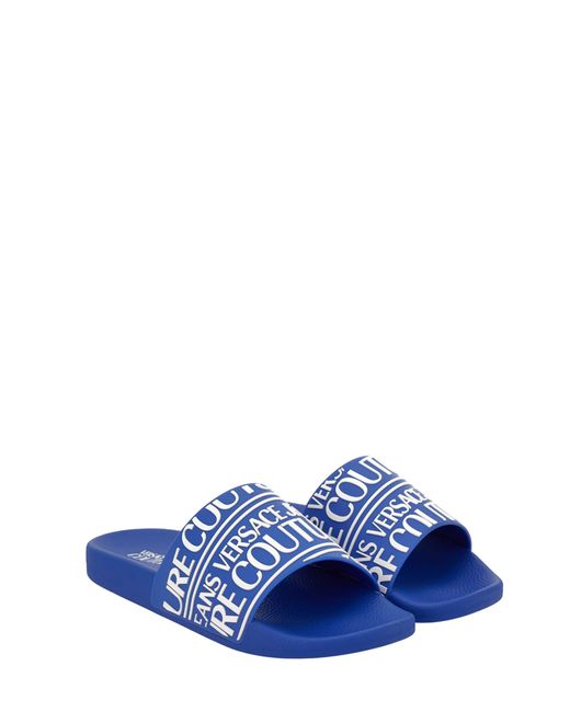 Versace Jeans Couture Blue Pool Slides for men