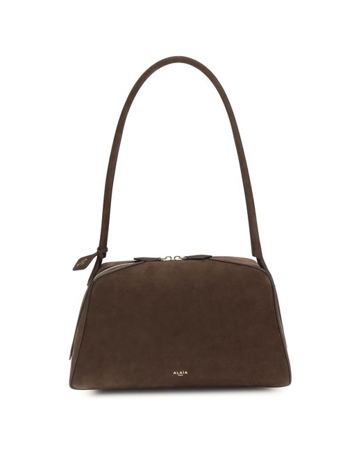 Alaïa Brown Shoulder Bag Le Bouledogue Calf Leather