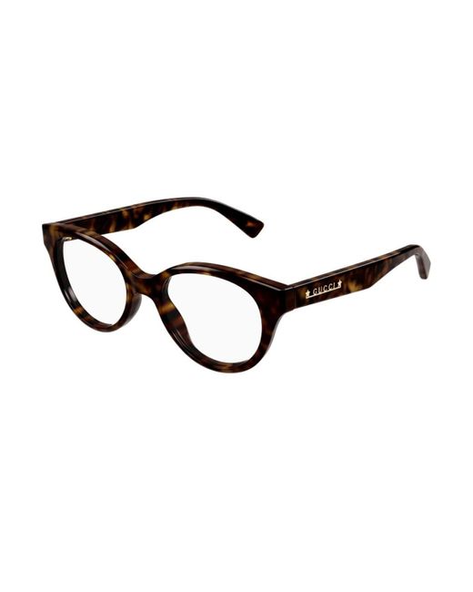 Gucci Brown Gg1590O Linea Lettering Eyeglasses
